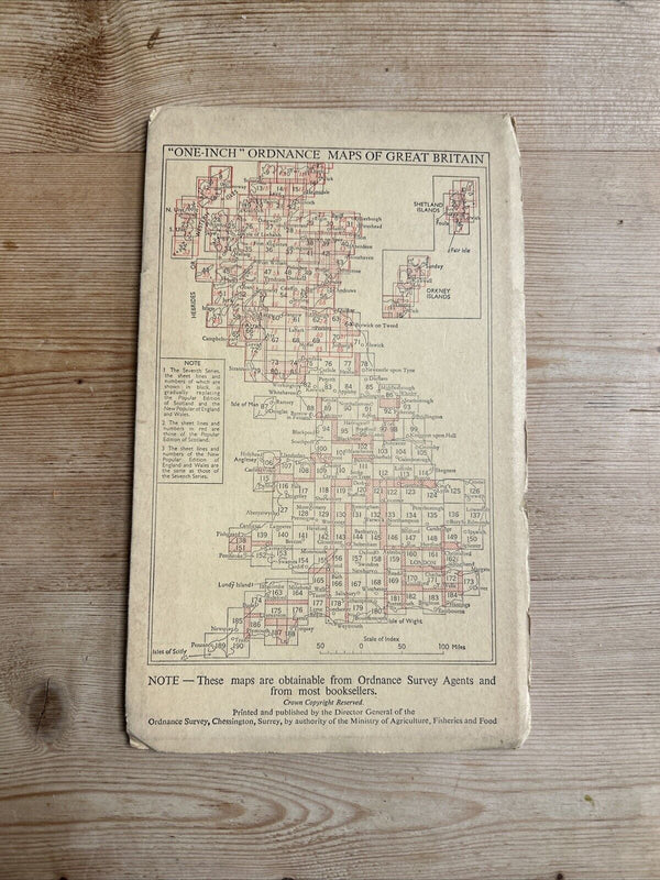 DORCHESTER Ordnance Survey Paper Map 1945 Sixth Series Sheet 178 Weymouth