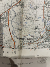 WANDSWORTH London Ordnance Survey Sheet TQ27 1:25000 1956 Chelsea Kensington