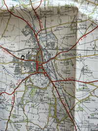 BURY ST EDMUNDS Ordnance Survey Seventh Series One Inch Sheet 136 1954 Thetford