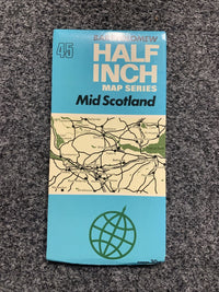 MID SCOTLAND Bartholomew Half Inch 1971 No 45 Glasgow Edinburgh