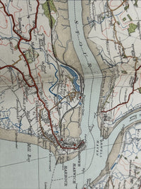 CLACTON ON SEA & HARWICH Ordnance Survey Cloth One In Map 1921 Rev 32 Sheet 98