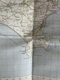 PWLLHELI Ordnance Survey CLOTH Seventh Series Map One Inch 1962 Sheet 115 Nefyn