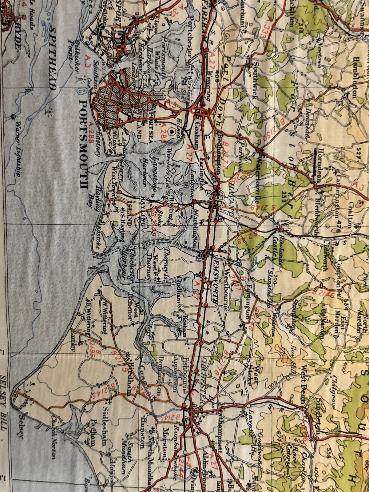 ENGLAND SOUTH EAST & LONDON Ordnance Survey CLOTH Sh. 12 Qu In Map 4th Ed 1935