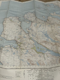 GAIRLOCH Ordnance Survey Seventh Series CLOTH One inch 1958 Sheet 19 Ewe Longa