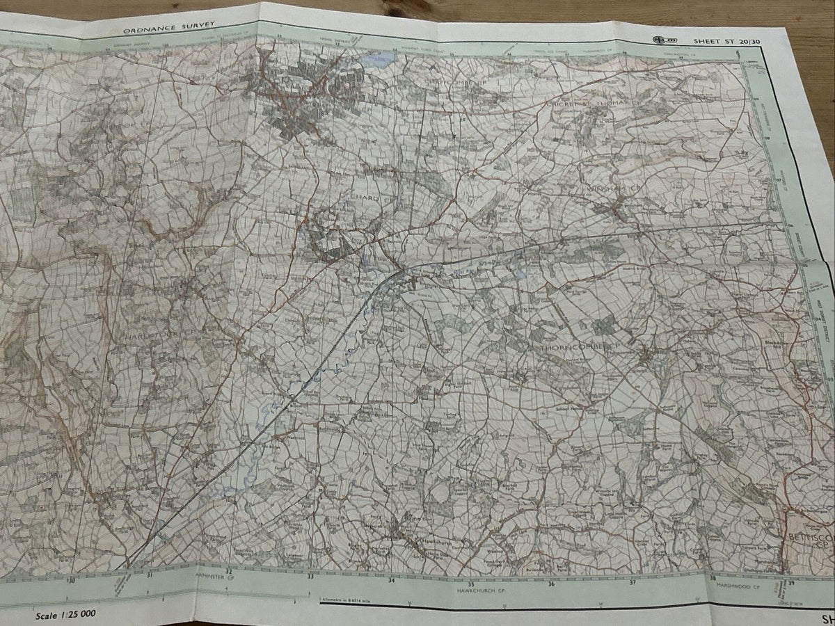 CHARD Pathfinder Ordnance Survey ST20/30 1:25000 1983 Tatworth Upottery Membury