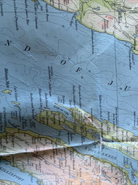 ISLAY & KINTYRE Scotland Bartholomew - Half Inch Cloth Map 1962 No 43 Gigha