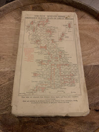 STRANRAER Ordnance Survey CLOTH One Inch Map Sheet 80 1963 Loch Ryan Luce Bay