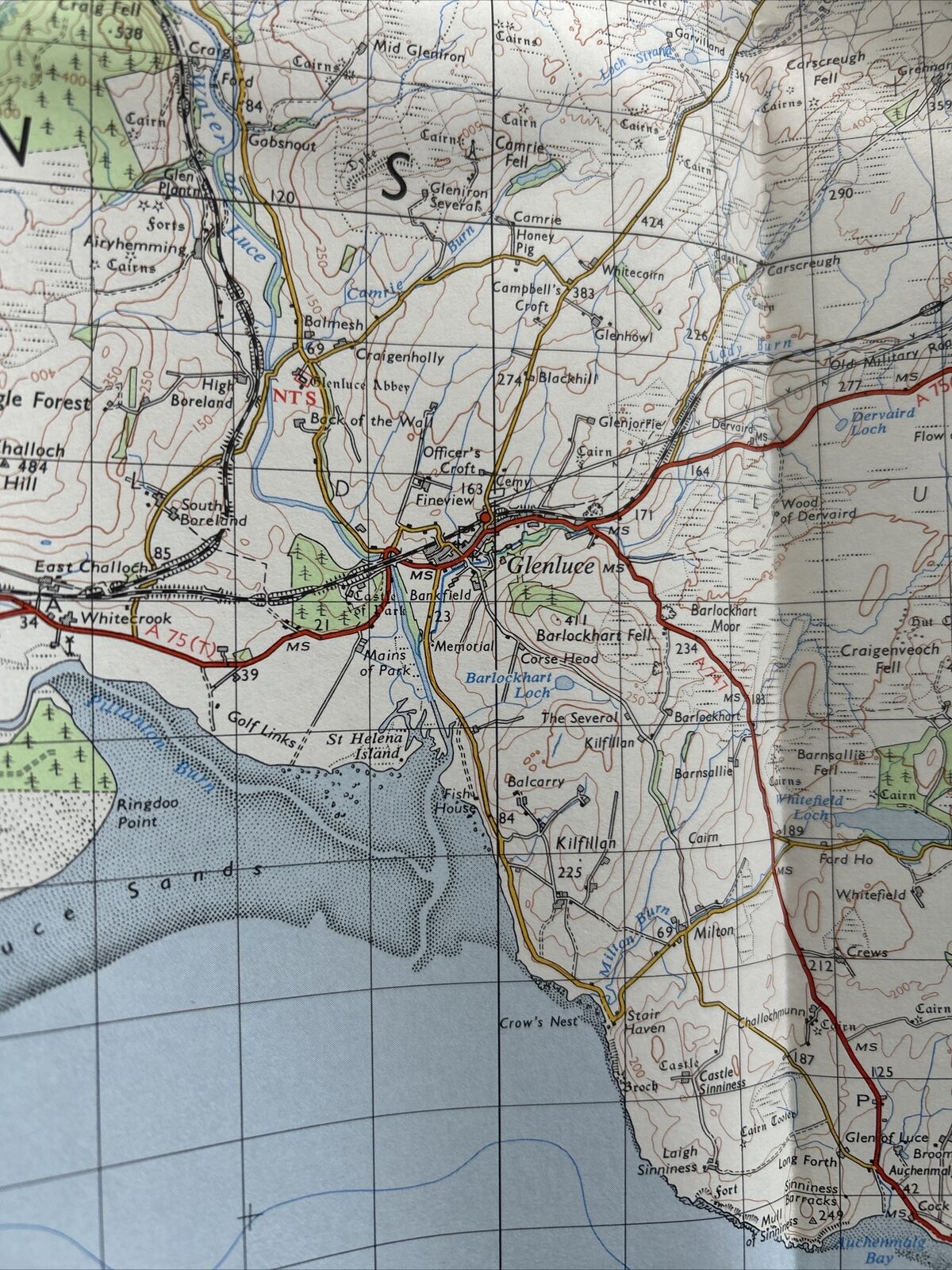 STRANRAER Ordnance Survey One Inch Sheet 79 Good Condition 1963 Glenluce