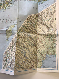 SWEDEN Geographia Map 1970s 