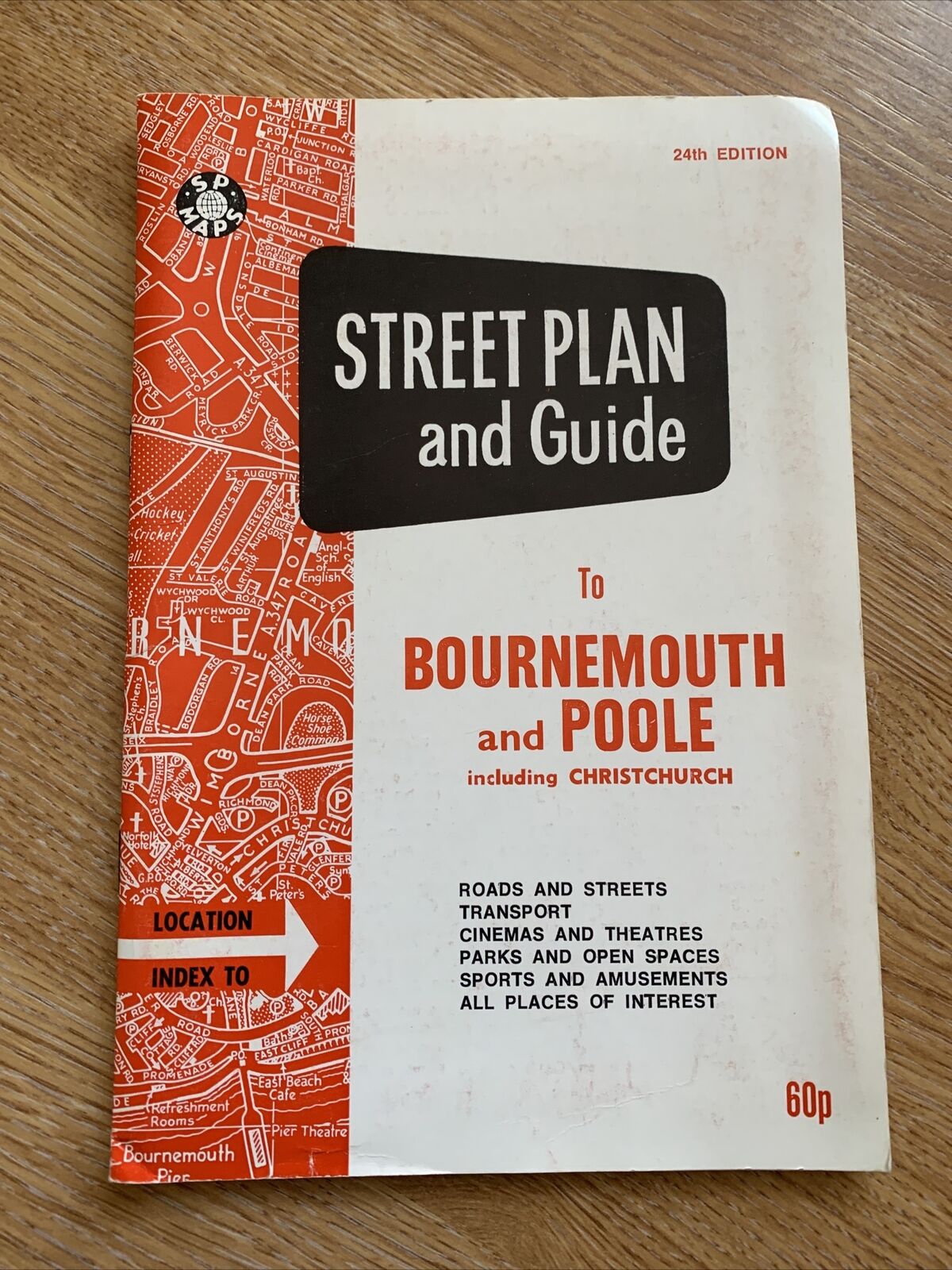 Bournemouth And Poole Map - SP Maps Circa 1990!? Christchurch Dorset