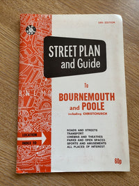 Bournemouth And Poole Map - SP Maps Circa 1990!? Christchurch Dorset