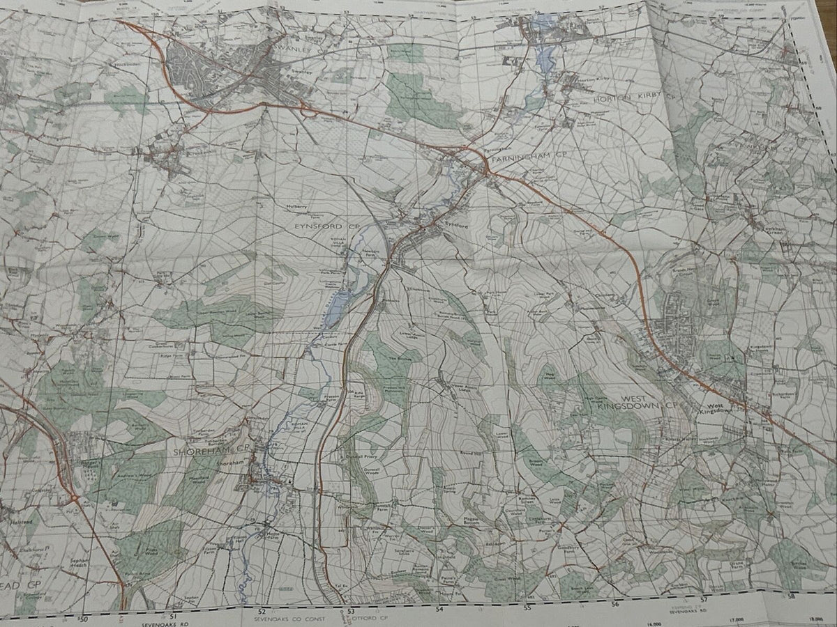 ORPINGTON Ordnance Survey Second Series 1:25,000 Map TQ46/56 1973 Bromley