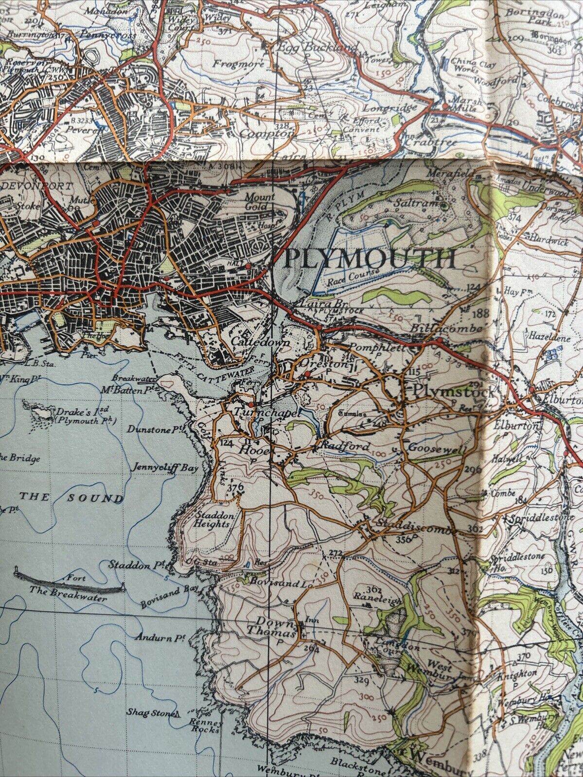 PLYMOUTH Ordnance Survey Paper Map 1946 Sixth Series Sheet 187 Tavistock Halwell