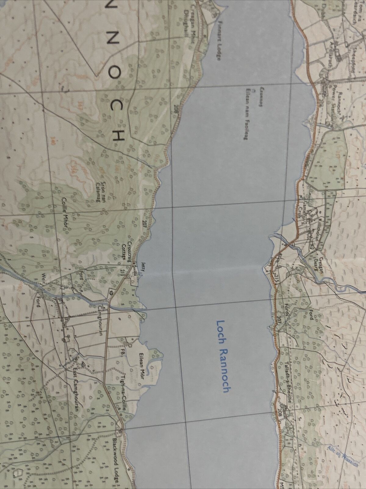 LOCH RANNOCH West Pathfinder Ordnance Survey No 307 (NN45/55) 1:25000 1980