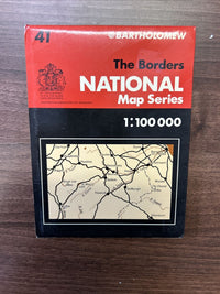 THE BORDERS Bartholomew National Map Series No 41 1977 Moffat Selkirk Coldstream