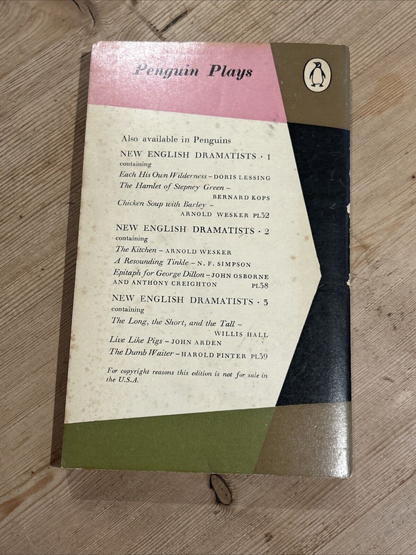 PENGUIN PLAYS NEW ENGLISH DRAMATISTS vol 4  PL40 1962 John Arden Peter Shaffer