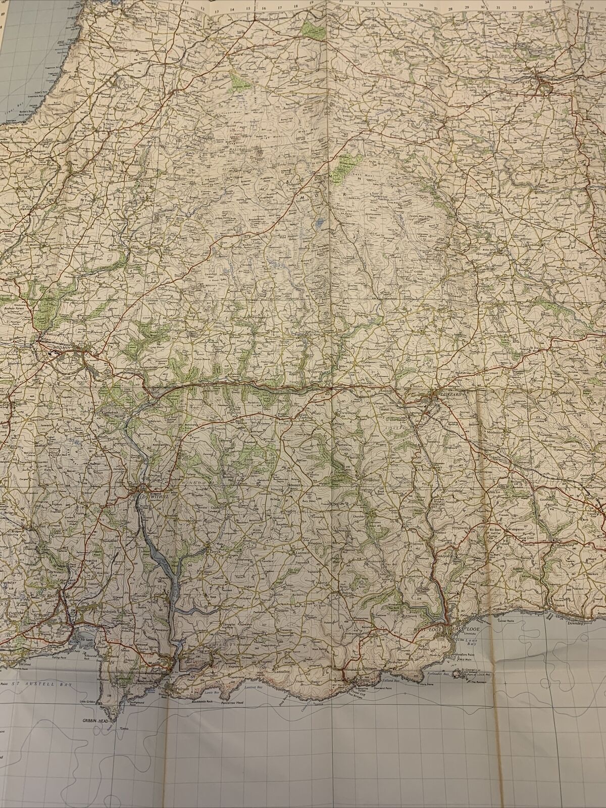 Bodmin & Launceston No 186 1961 Cloth 7th Series Ordnance Survey One Inch Map