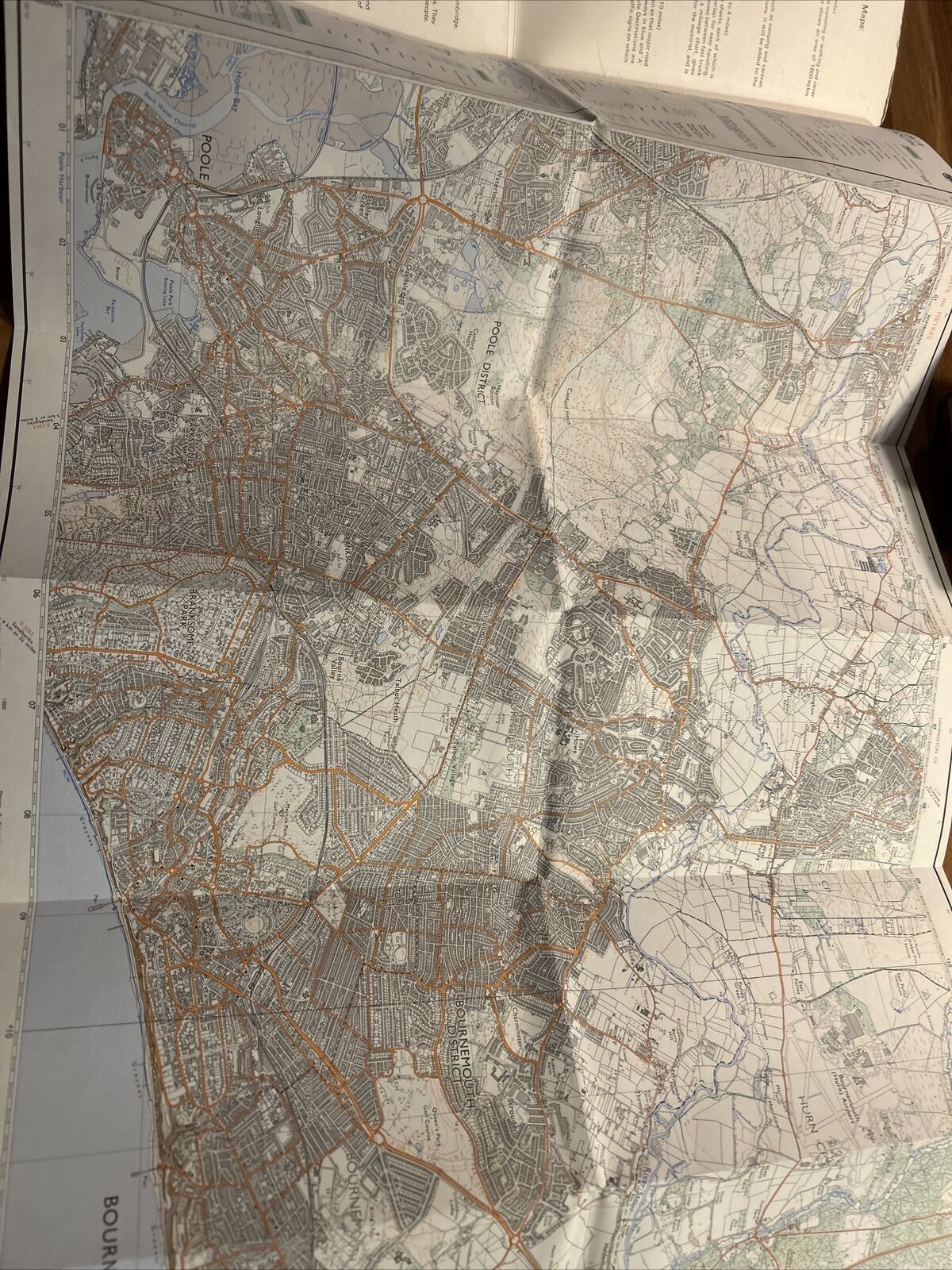 BOURNEMOUTH Ordnance Survey Second Series 1:25,000 Map SZ09/19 1976 Poole