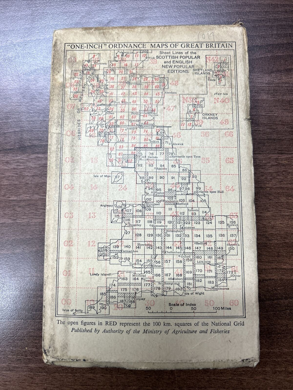 PRESTON Ordnance Survey CLOTH 6th Series 1947 Sheet 94 One Inch Lancashire