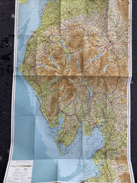 Johnstons Cloth New 2 Miles To 1 Inch Map - Lake District Windermere Circa 1954