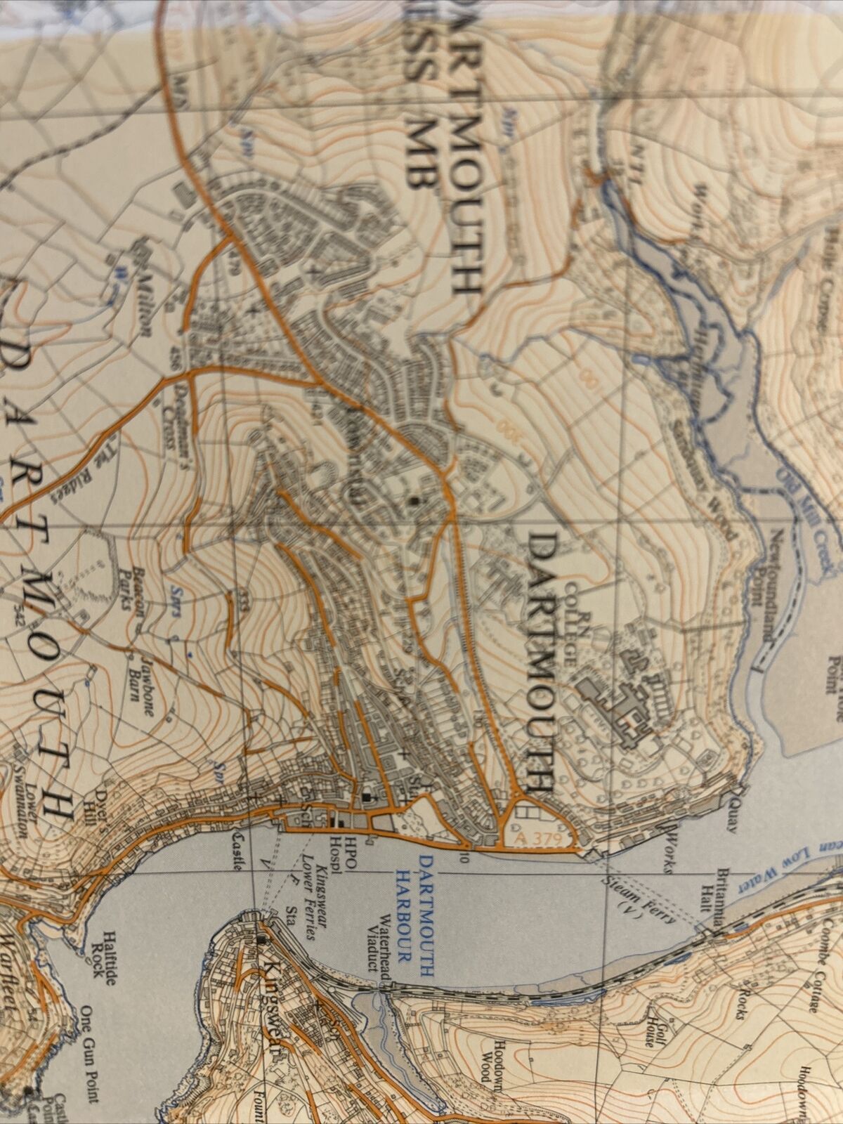 DART ESTUARY Ordnance Survey 1:25000 Second Series 1971 Stoke Gabriel Brixham