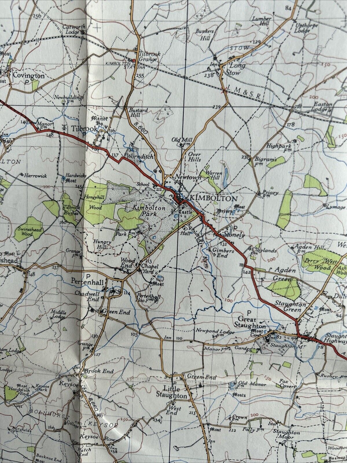 HUNTINGDON & PETERBOROUGH  Ordnance Survey 1 In Map 1946 Sixth Edition Sheet 134