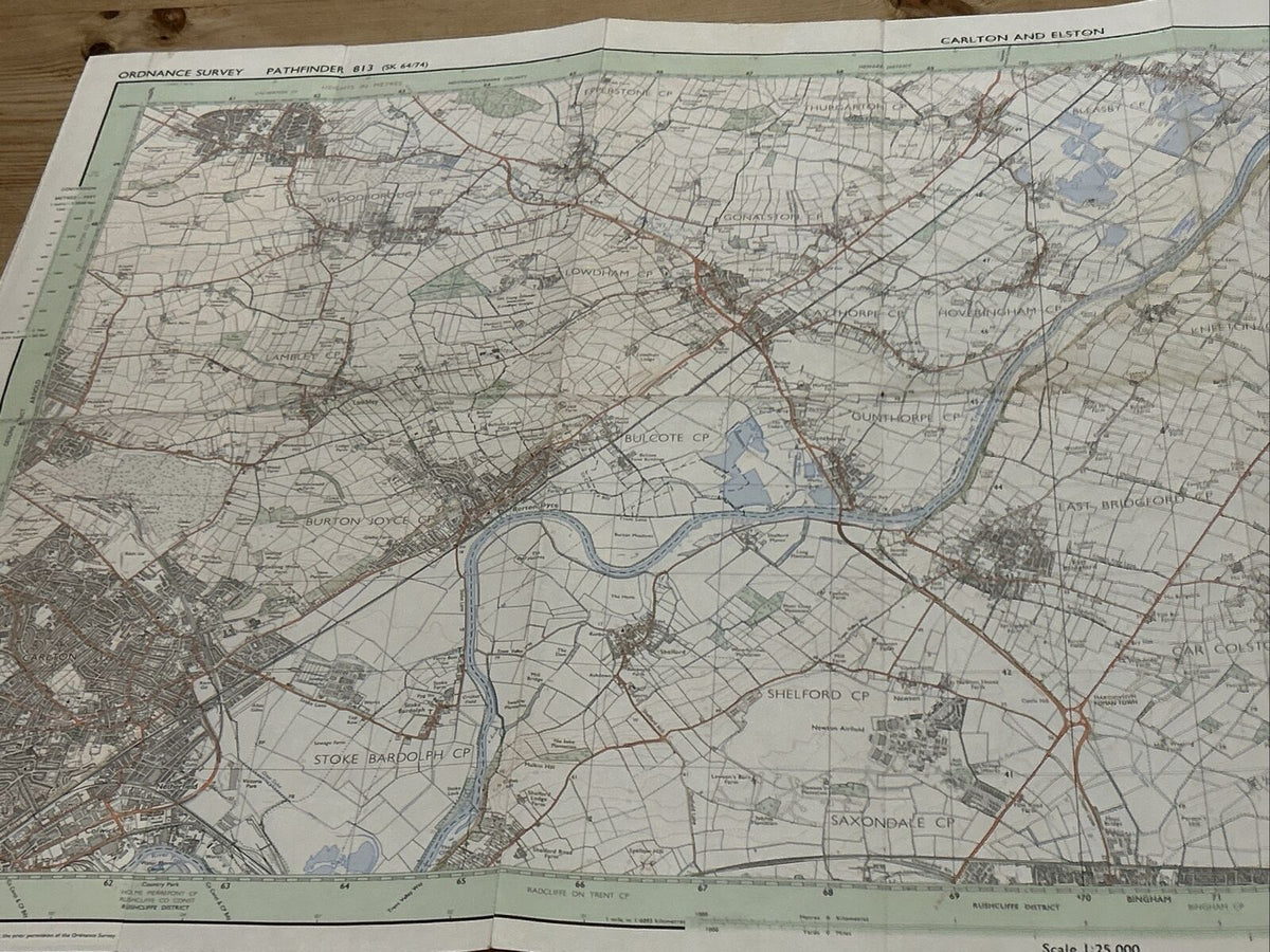 CARLTON and ELSTON Pathfinder 813 SK64/74 Ordnance Survey 1992 Orston Shelford