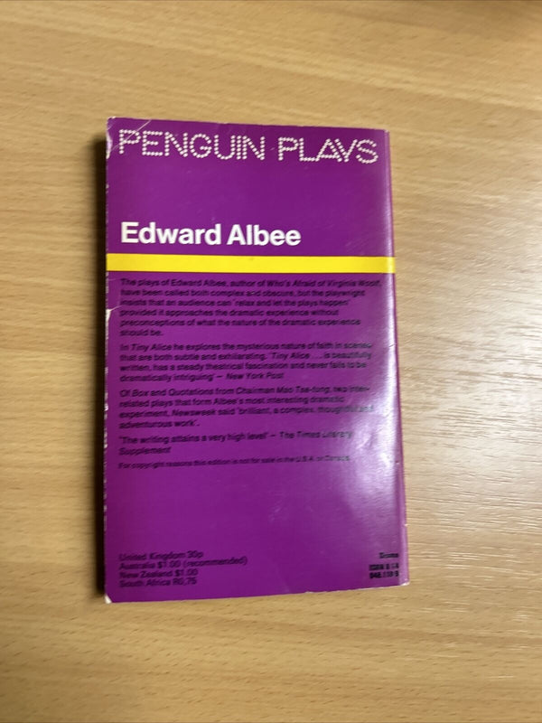 TINY ALICE, BOX, QUOTATIONS from MAO TSE-TUNG Edward Albee, Penguin Plays 1971