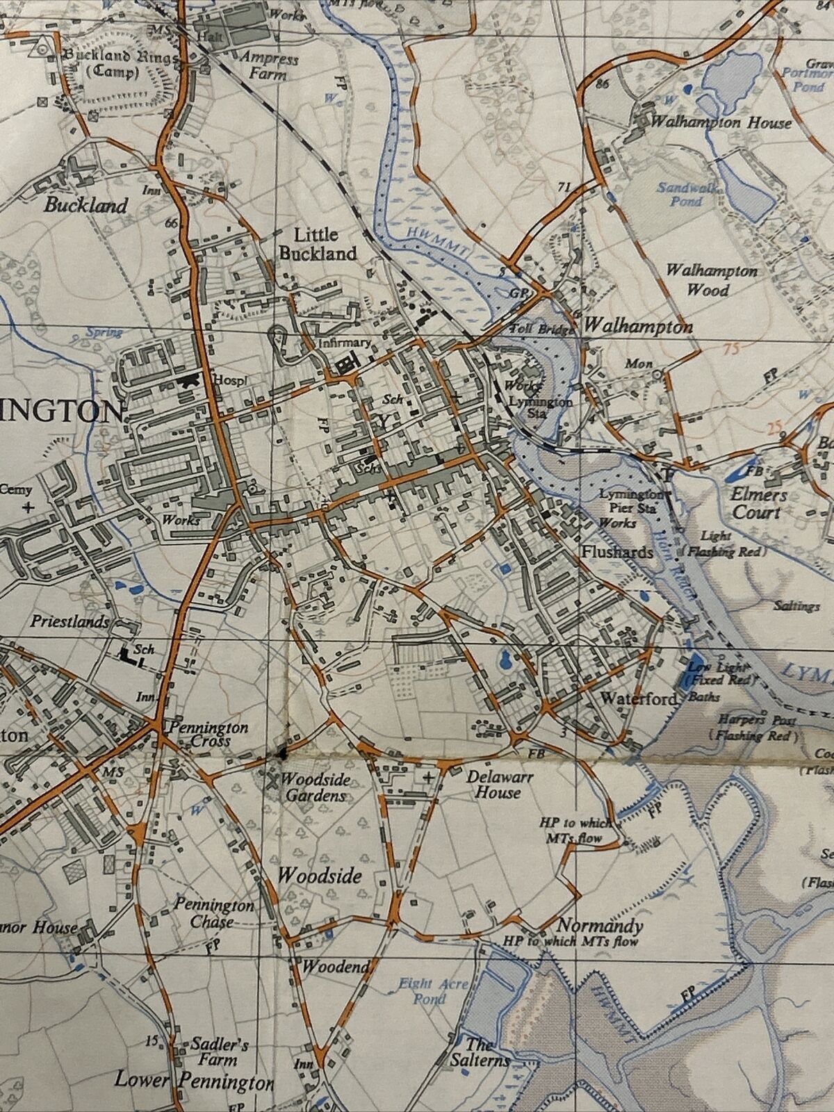 LYMINGTON Ordnance Survey Sheet SZ39 Map 1:25000 First Series 1961 Keyhaven