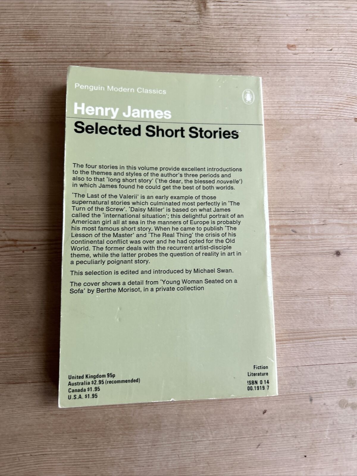 SELECTED SHORT STORIES - Henry James - Penguin Modern Classics 1979