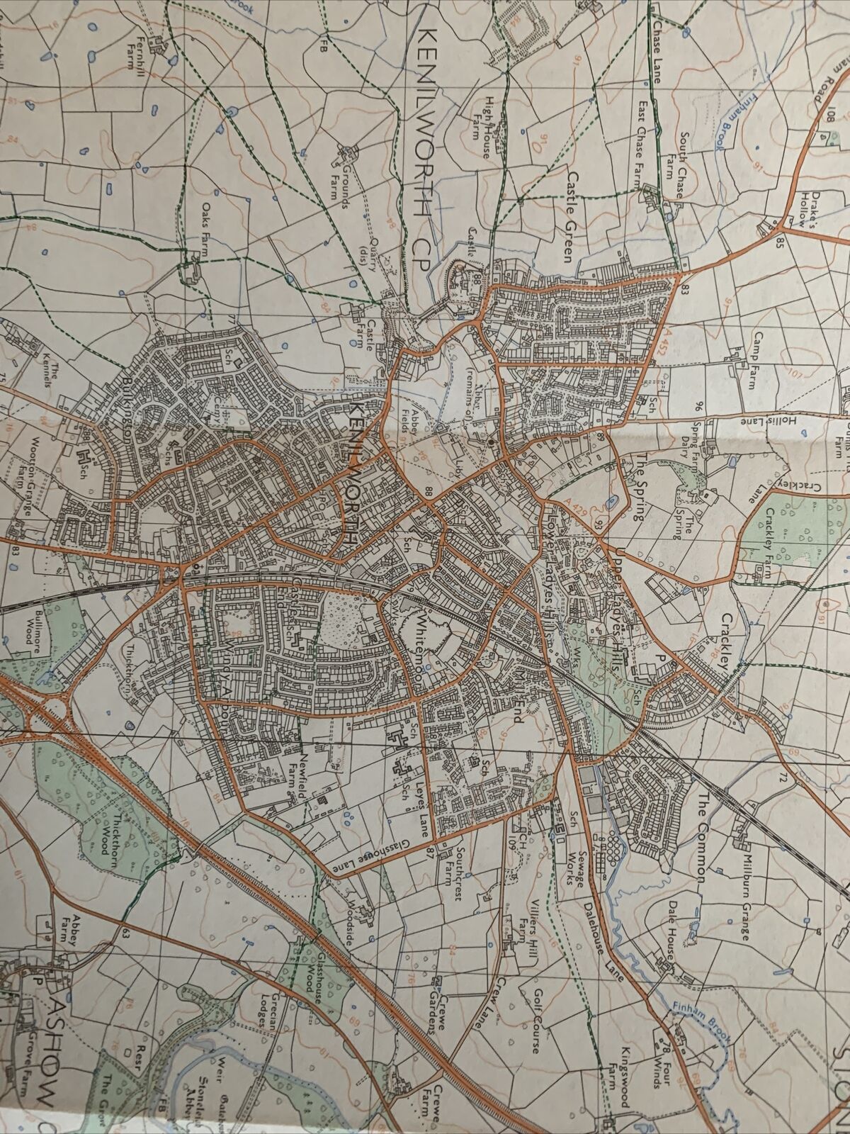 COVENTRY South & KENILWORTH - Ordnance Survey Pathfinder Map 1982 SP27/37