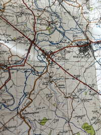 BUCKINGHAM Ordnance Survey Cloth One Inch Map 1946 Sixth Edition Sheet 146