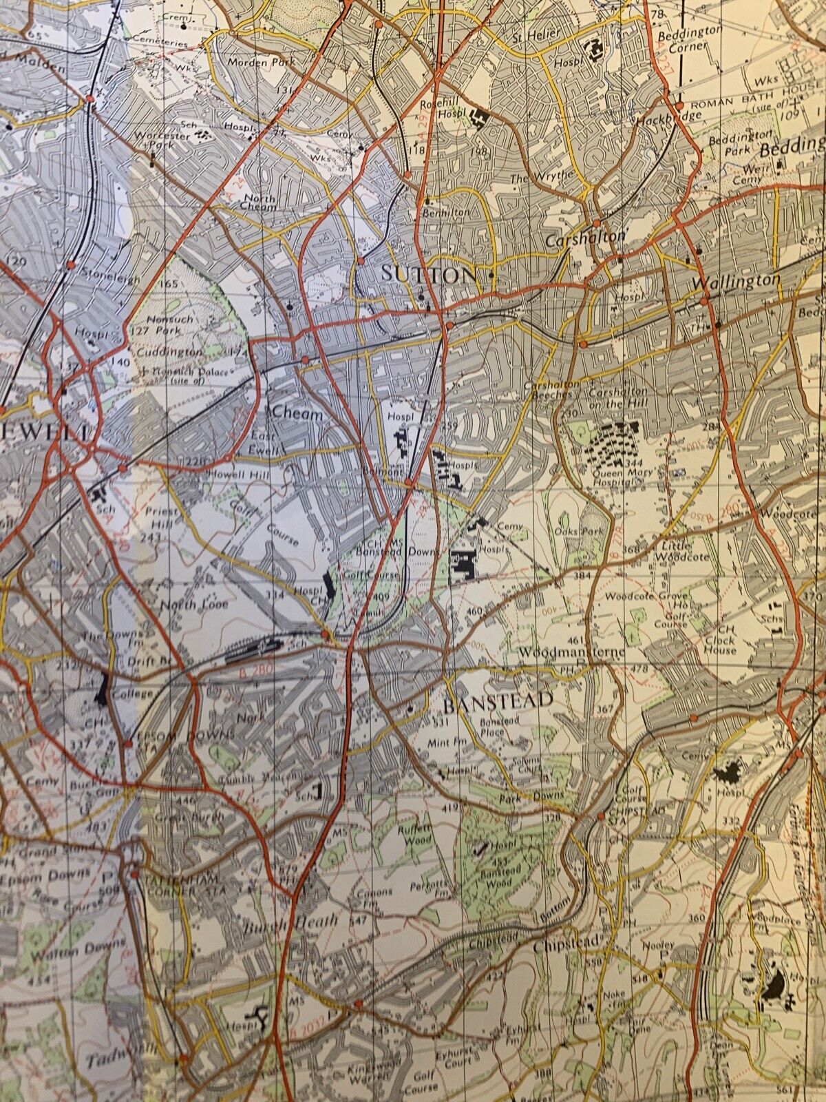 LONDON South West Guildford Staines- Ordnance Survey Map One Inch 1970 Sheet 170