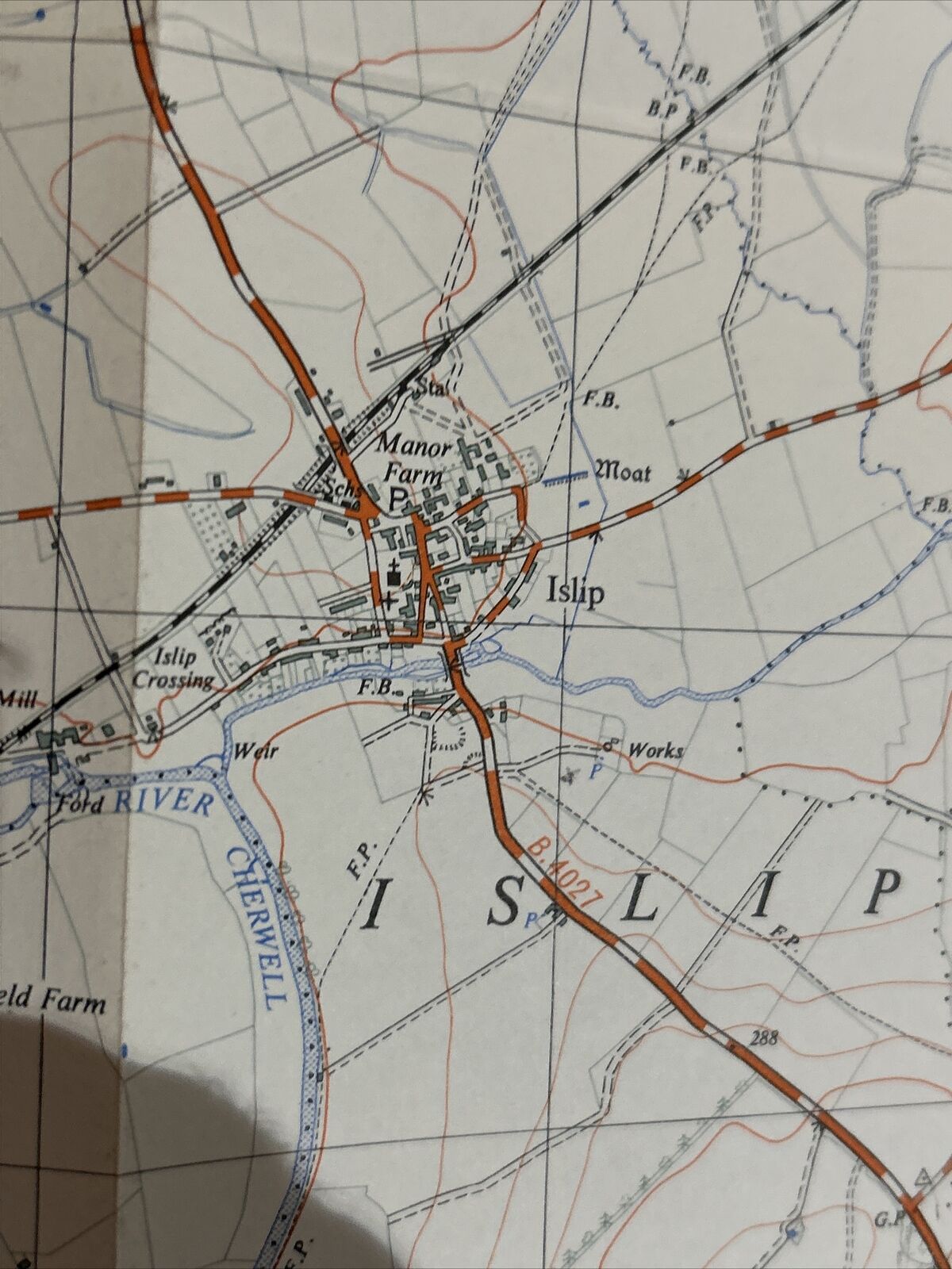 ISLIP ODDINGTON WESTON ON THE GREEN Paper Ordnance Survey Map SP51 1:25000 1951