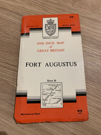 Fort Augustus Cloth Ordnance Survey 7th Series One Inch Map 1961 No 36