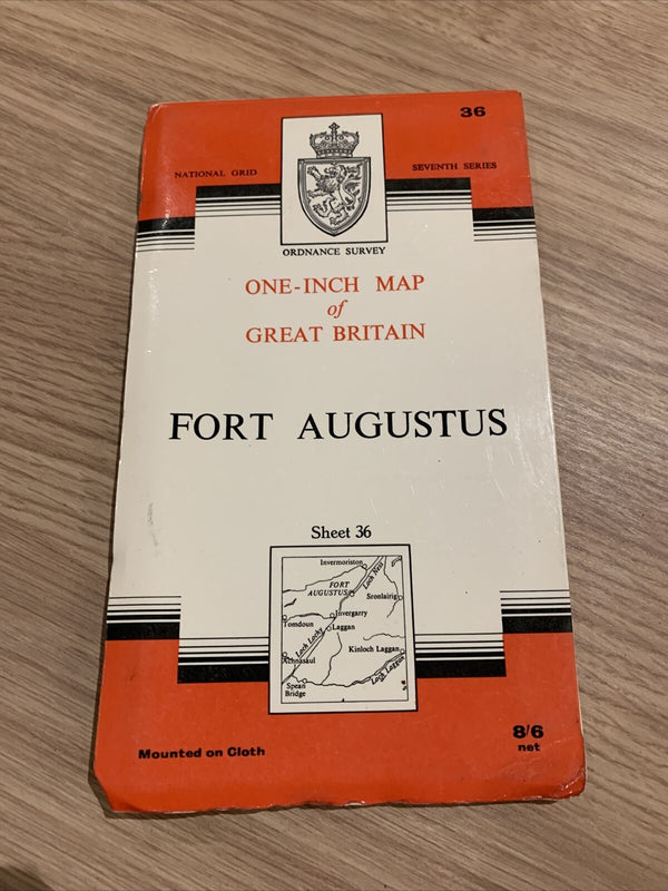 Fort Augustus Cloth Ordnance Survey 7th Series One Inch Map 1961 No 36