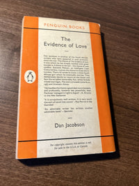 THE EVIDENCE OF LOVE Dan Jacobson, Penguin Paperback 1962 No 1786 South Africa