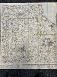 DURHAM Ordnance Survey Cloth One Inch Map 1947 Sixth Edition Sheet 85 Dissected