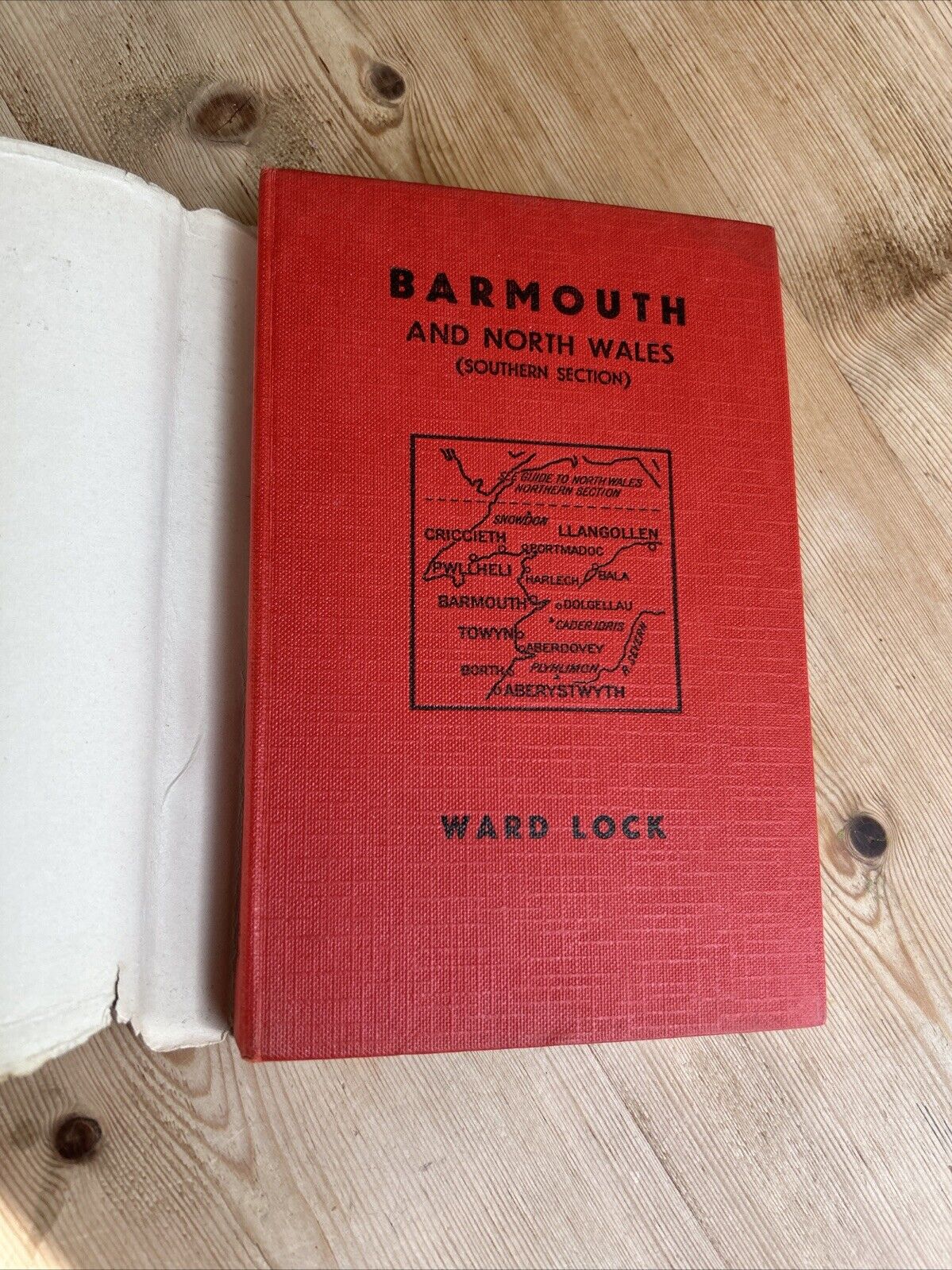 BARMOUTH AND NORTH WALES Ward Locks Red Guide Dust Jacket Maps Llangollen Borth