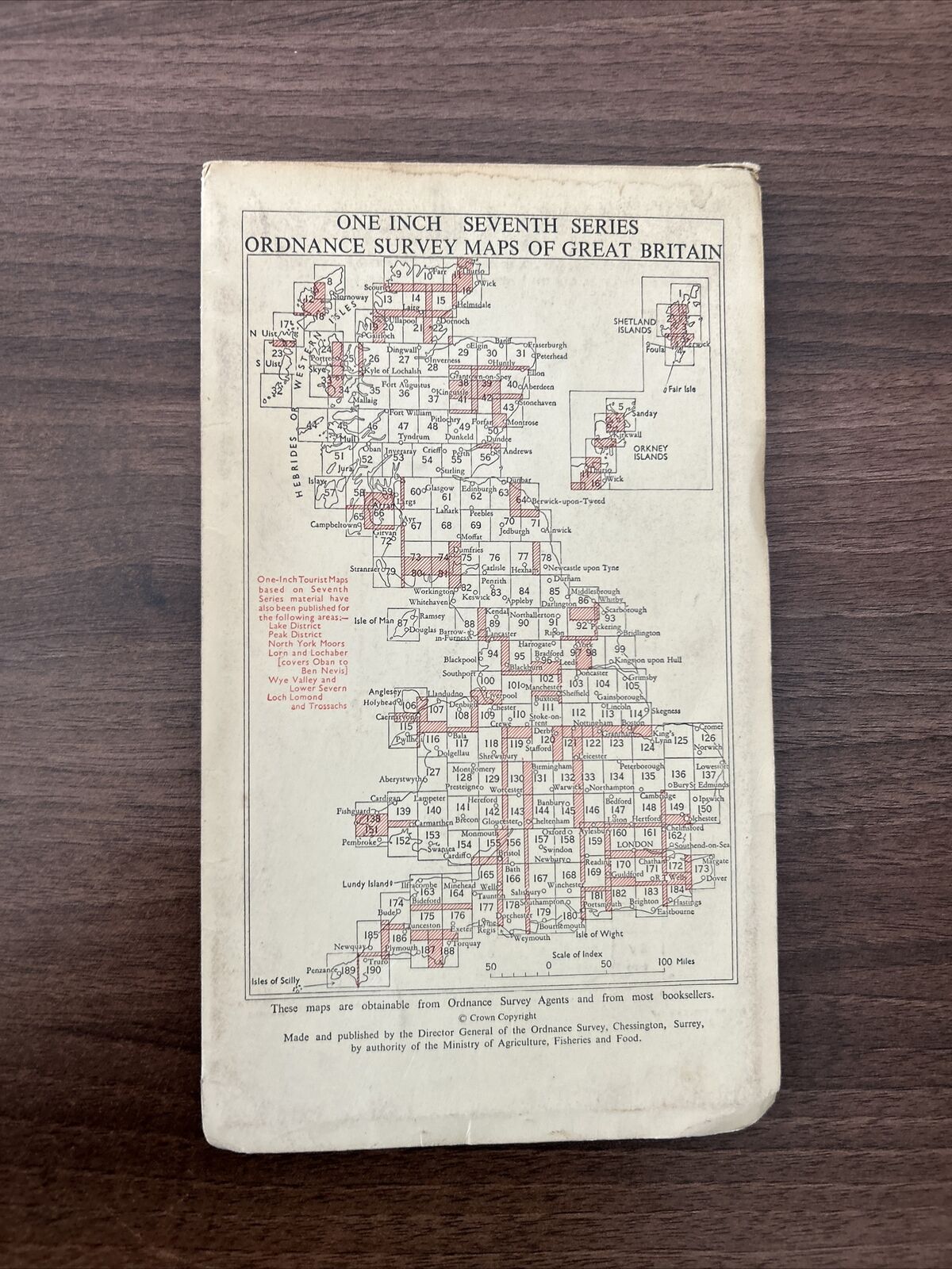 LANDS END Cloth No 189 1961 7th Series Ordnance Survey 1 Inch Map Penzance