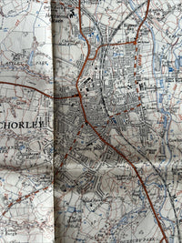 CHORLEY CHARNOCK RICHARD Ordnance Survey Sheet 34/51 1:25000 1947 Parbold Euxton