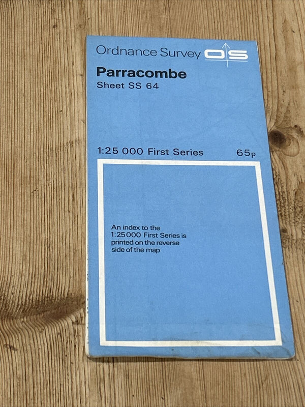 PARRACOMBE Ordnance Survey Sheet SS64 Map 1:25000 First Series 1962 Kentisbury