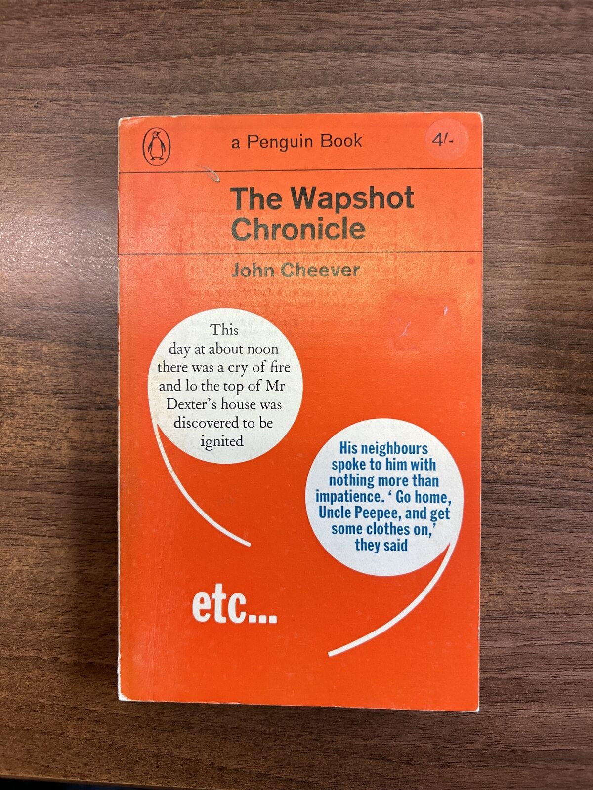 THE WAPSHOT CHRONICLE By John Cheever - No 1885 Penguin Books 1963 American