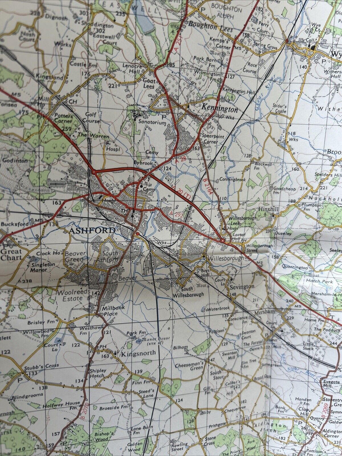 CHATHAM & MAIDSTONE Ordnance Survey Seventh Series Map 1 Inch 1957 Sheet 172