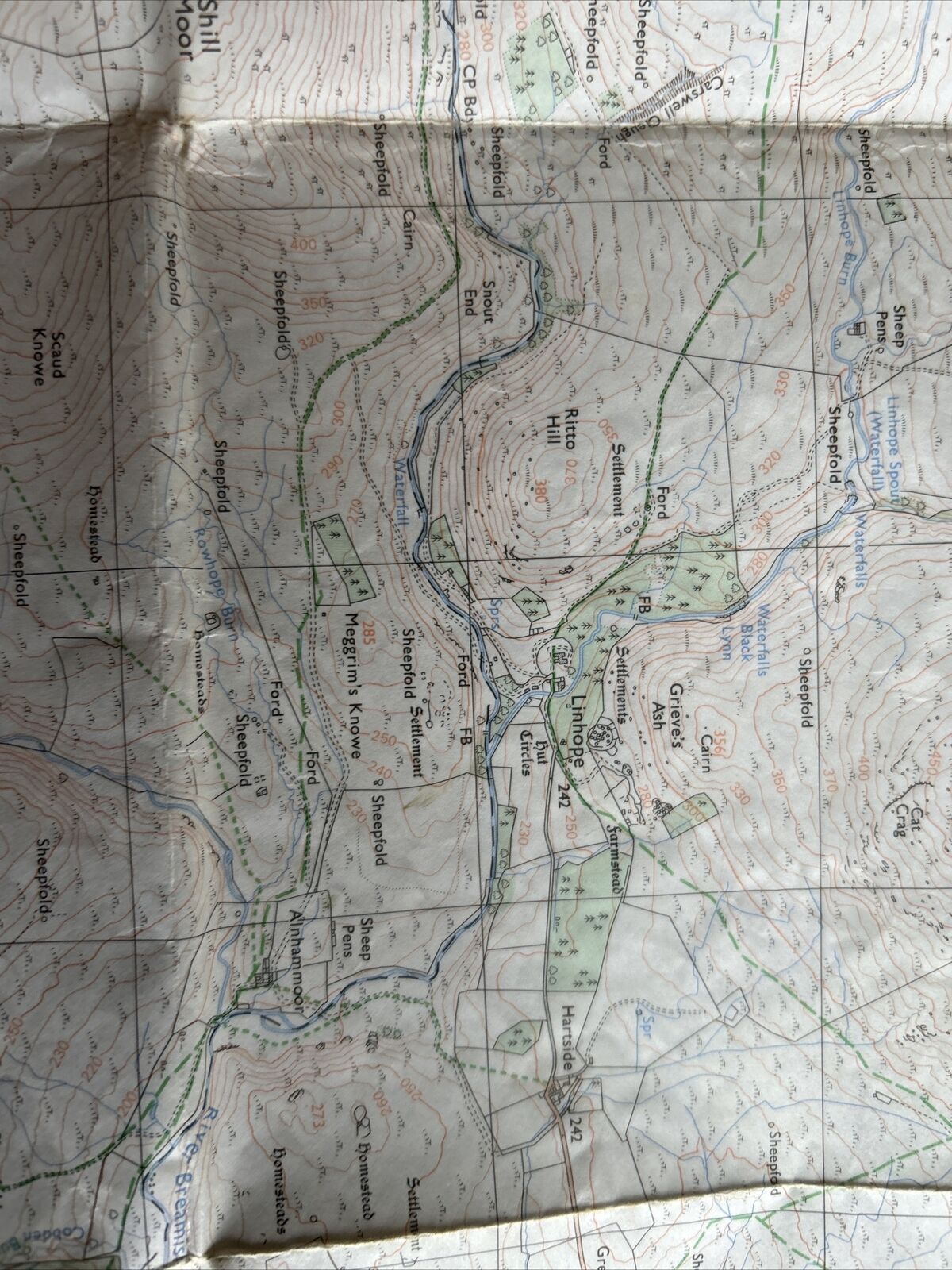 The CHEVIOT HILLS CENTRAL Pathfinder Ordnance Survey NT81/91 1:25000 1986