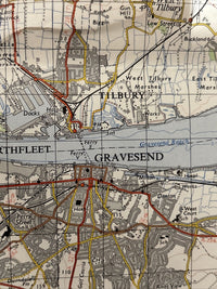 LONDON North East 1964 Seventh Series Ordnance Survey One Inch Map Tilbury