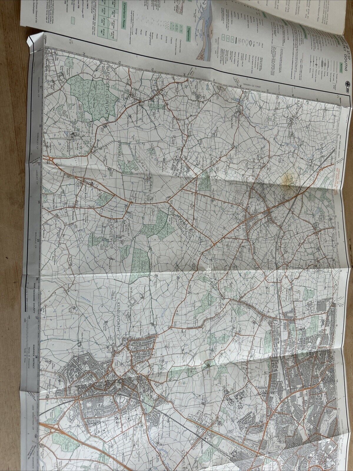 COVENTRY South Ordnance Survey Second Series Map SP27/37 1978 Kenilworth