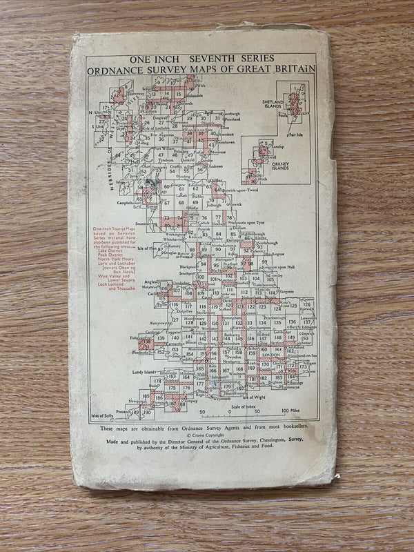 Chester Ordnance Survey Cloth Seventh Series 1 inch 1963 Sheet 109 Tatty £3