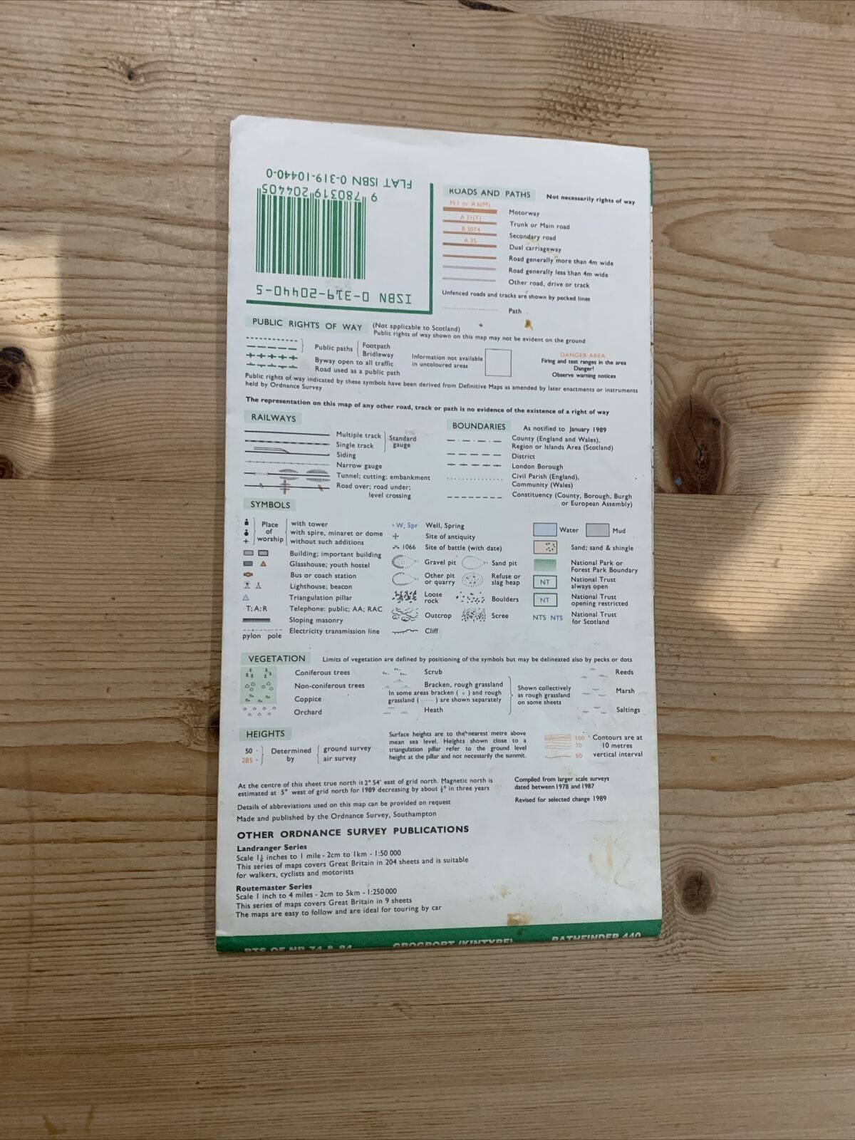 GROGPORT (KINTYRE) Pathfinder Ordnance Survey No 440 (NR 74 & 84) 1:25000 1989