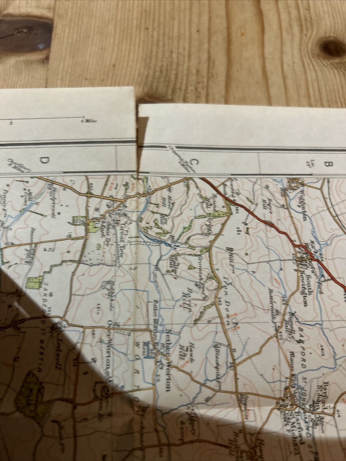 BICESTER Ordnance Survey Paper 1 Inch Map 1919 No 94 Contoured Buckingham